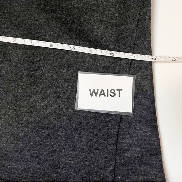 Theory Wool Gevel Dress 4 gray flannel neutral minimalist career work shift - Picture 9 of 14